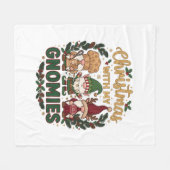 Kerst Gnomies Slingerlichten Snoepriet Fleece Deken (Voorkant (Horizontaal))