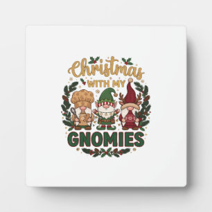 Kerst Gnomies Slingerlichten Snoepriet Fotoplaat
