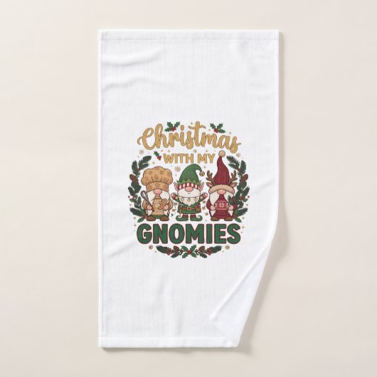 Kerst Gnomies Slingerlichten Snoepriet Handdoek (Handdoek)
