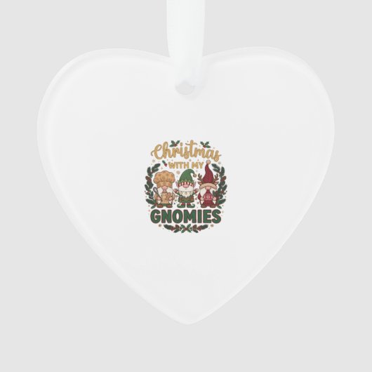 Kerst Gnomies Slingerlichten Snoepriet Ornament (voorkant)