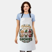 Kerst Gnomies Slingerlichten Snoepriet Schort (Gedragen)