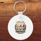 Kerst Gnomies Slingerlichten Snoepriet Sleutelhanger (Voorkant)