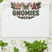 Kerst Gnomies Slingerlichten Snoepriet Theedoek (Gevouwen)