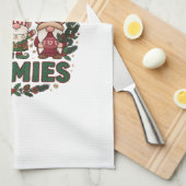 Kerst Gnomies Slingerlichten Snoepriet Theedoek (Quarter Fold)