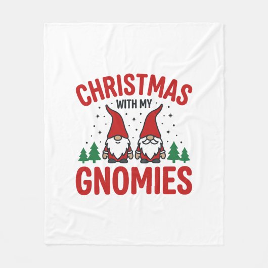 Kerst Gnomies Vakantie Gnome Ontwerp Fleece Deken (Voorkant)