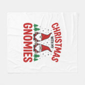 Kerst Gnomies Vakantie Gnome Ontwerp Fleece Deken (Voorkant (Horizontaal))