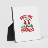 Kerst Gnomies Vakantie Gnome Ontwerp Fotoplaat (Voorkant)