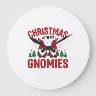 Kerst Gnomies Vakantie Gnome Ontwerp Grote Klok