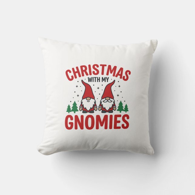Kerst Gnomies Vakantie Gnome Ontwerp Kussen (Voorkant)