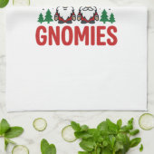 Kerst Gnomies Vakantie Gnome Ontwerp Theedoek (Gevouwen)
