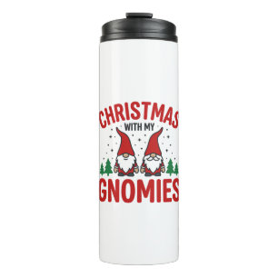 Kerst Gnomies Vakantie Gnome Ontwerp Thermosbeker