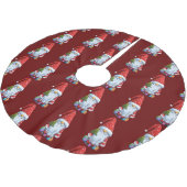 Kerst gnoom gekleed in een feestelijke outfit kerstboom rok (Gekanteld)