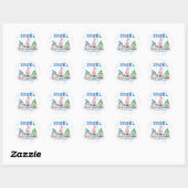 Kerst Gnoom Gnoel Groet Gepersonaliseerd Ronde Sticker (Vel)