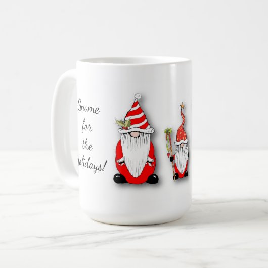 Kerst gnoom koffie mok (Voorkant links)