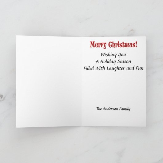 Kerst Gnoomsnoeprietjes Holly in Red Stocking Feestdagen Kaart (Binnen)