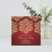 Kerst Gold en Red Glitter Elegant Kaart (Staand voorkant)