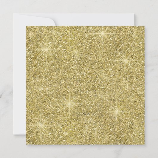 Kerst Gold en Red Glitter Elegant Kaart (Achterkant)
