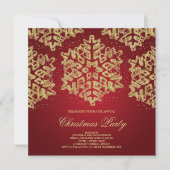 Kerst Gold en Red Glitter Elegant Kaart (Voorkant)