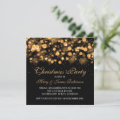 Kerst Gold Sparking Stars & Lichten Kaart (Staand voorkant)