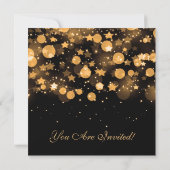 Kerst Gold Sparking Stars & Lichten Kaart (Achterkant)