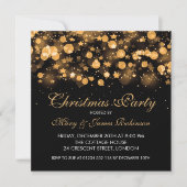 Kerst Gold Sparking Stars & Lichten Kaart (Voorkant)