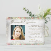 Kerst Golden Herdenkingsdienst Uitnodiging (Staand voorkant)