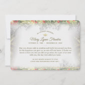 Kerst Golden Herdenkingsdienst Uitnodiging (Achterkant)