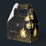 Kerst Golden Ornamenten Shiny Stars Zwart Bedankdoosjes<br><div class="desc">Kerst Golden Ornamenten Shiny Stars Zwarte Favoriete Dozen. Uniek,  mooi,  stijlvol design. Makkelijk te personaliseren. Lettertypestijl,  -grootte en -kleuren kunnen worden gewijzigd. Overeenkomende objecten beschikbaar.</div>
