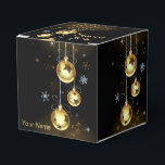 Kerst Golden Ornamenten Shiny Stars Zwart Bedankdoosjes<br><div class="desc">Kerst Golden Ornamenten Shiny Stars Zwarte Favoriete Dozen. Uniek,  mooi,  stijlvol design. Makkelijk te personaliseren. Lettertypestijl,  -grootte en -kleuren kunnen worden gewijzigd. Overeenkomende objecten beschikbaar.</div>