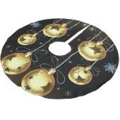 Kerst Golden Ornamenten Shiny Stars Zwart Kerstboom Rok (Gekanteld)