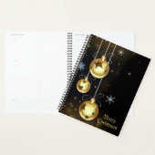 Kerst Golden Ornamenten Shiny Stars Zwart Planner (Display)