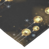 Kerst Golden Ornamenten Shiny Stars Zwart Tafelkleed (Gekanteld)