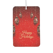 Kerst Golden Red Winter Feestdagen Elegant Luchtverfrisser (Voorkant)