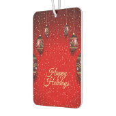 Kerst Golden Red Winter Feestdagen Elegant Luchtverfrisser (Links)