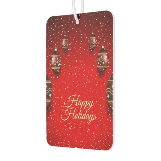 Kerst Golden Red Winter Feestdagen Elegant Luchtverfrisser (Links)