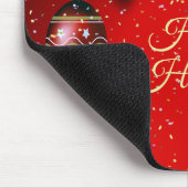 Kerst Golden Red Winter Feestdagen Elegant Muismat (Hoek)