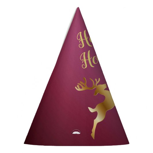 Kerst Golden Reindeers Rode Roze Elegant Feesthoedjes (Links)