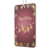 Kerst Golden Reindeers Rode Roze Elegant Luchtverfrisser (Links)