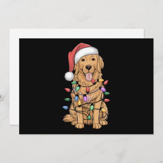 Kerst Golden Retriever-hond Geschenk voor moeder e Feestdagenkaart (Voorkant / Achterkant)