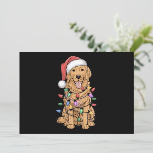 Kerst Golden Retriever-hond Geschenk voor moeder e Feestdagenkaart (Staand voorkant)