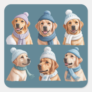 Kerst Golden Retriever Hond Liefhebber Honden Eige Vierkante Sticker