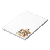 Kerst Golden Retriever Honden Notitieblok (Linkerzijde)