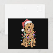 Kerst Golden Retriever Hondenliefhebber Gift Mam P Feestdagenkaart (Voorkant / Achterkant)