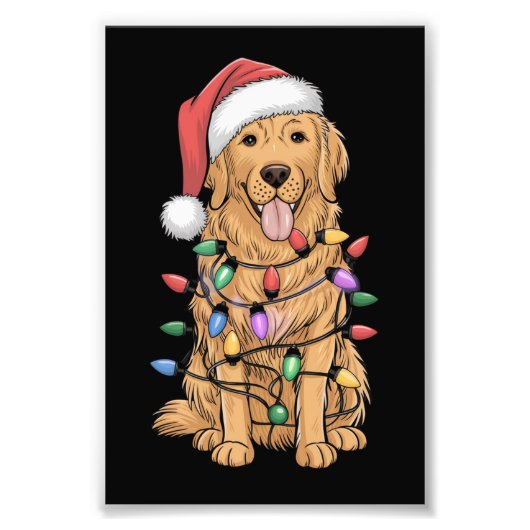 Kerst Golden Retriever Hondenliefhebber Gift Mam P Foto Afdruk (Voorkant)