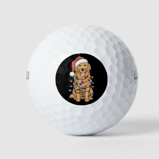 Kerst Golden Retriever Hondenliefhebber Gift Mam P Golfballen (Voorkant)