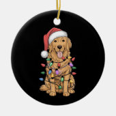 Kerst Golden Retriever Hondenliefhebber Gift Mam P Keramisch Ornament (Voorkant)