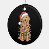 Kerst Golden Retriever Hondenliefhebber Gift Mam P Keramisch Ornament (Links)
