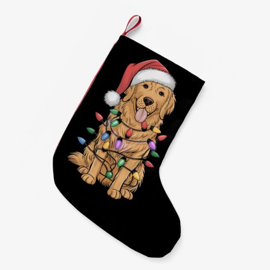 Kerst Golden Retriever Hondenliefhebber Gift Mam P Kleine Kerstsok (Voorkant (Hangend))