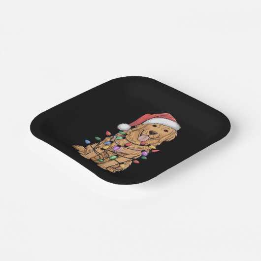 Kerst Golden Retriever Hondenliefhebber Gift Mam P Papieren Bordje (Gebogen)