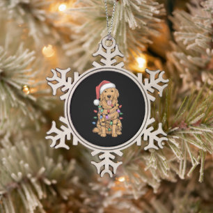 Kerst Golden Retriever Hondenliefhebber Gift Mam P Tin Sneeuwvlok Ornament